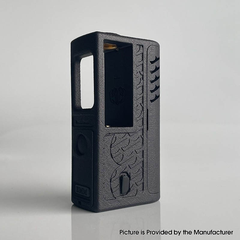 Bmm.38 Aio 60w Boro Box Mod - Black, Flower Pattern, 1~60w, 1 X 18650   