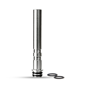 Flash-e-Vapor long 510 Drip Tip - Silver, 316 Stainless Steel