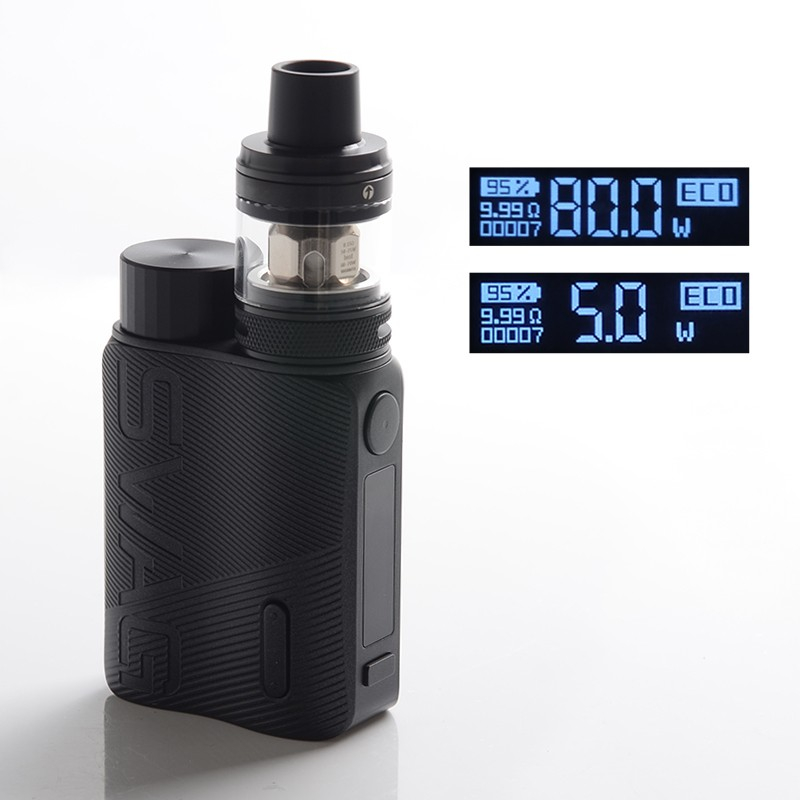 Autentico Vaporesso Swag II 80W VW Box Mod W/ NRG PE Tank Atomizer Vape Kit - Fibra di carbonio, 5 ~ 80w, 1 x 18650, 3,5 ml, 0,15/ 0,5ohm