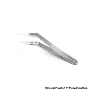 Authentic Coil Master Stainless Steel + Bent Ceramic Tip Tweezers for E-Cigarettes / RDA / RTA / RDTA Vape Atomizer - Silver