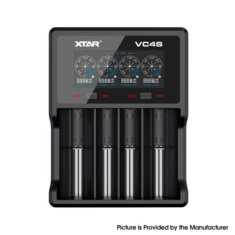 Authentic Xtar VC4S USB Charger for 18650, 20700, 21700, 26650 Battery 4-Slot