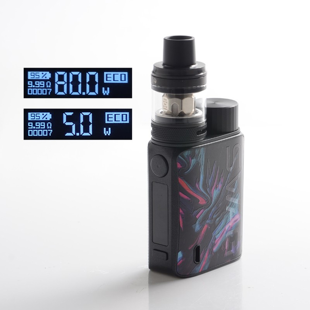 Authentic Vaporesso Swag II 80W VW Box Mod W / NRG PE Tank Atomizer Vape Kit - Phantom ، 5 ~ 80w ، 1 x 18650 ، 3.5ml ، 0.15 / 0.5ohm.
