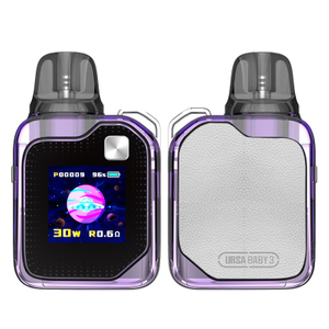 Authentic Lost Vape Ursa Baby 3 POD KIT SYSTEM-1000mAH Bateria, vagens de 2,5 ml recarregáveis, opções de bobina dupla (0,6OHM/0,8OHM)