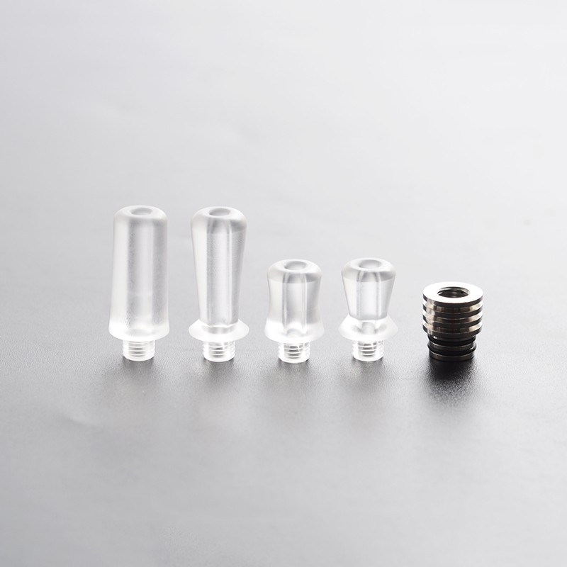 Authentic Reewape T2 510 Drip Tip Mouthpiece Kit for Vape Atomizers 1 Stainless Steel Base + 4 Resin Mouthpieces