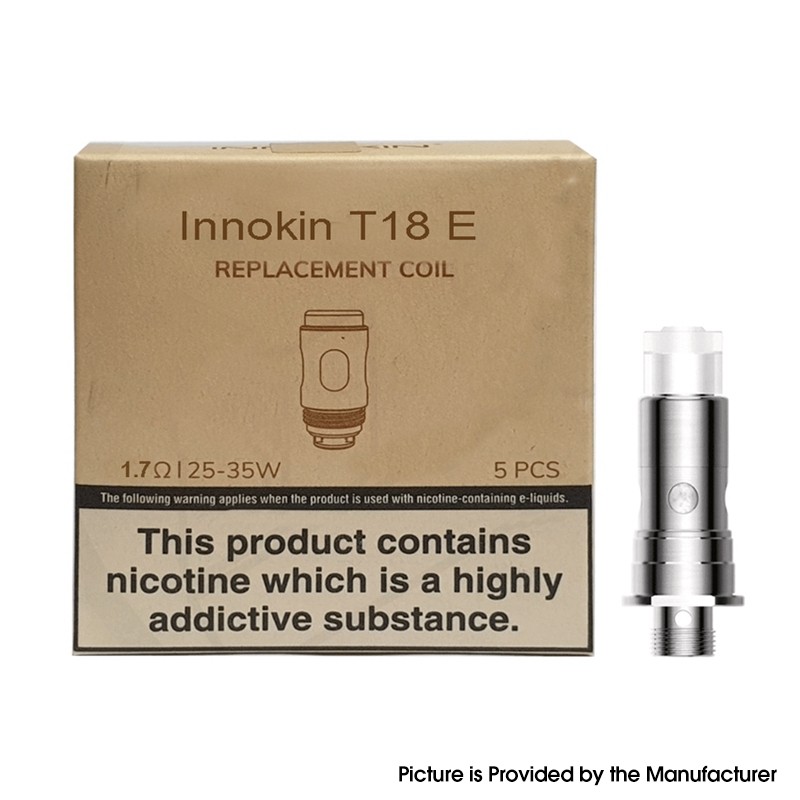 Authentic Innokin T18E Coil Head for T18E Pro Tank / Endura T22 Pro Vape Kit - 1.7ohm (5 PCS)