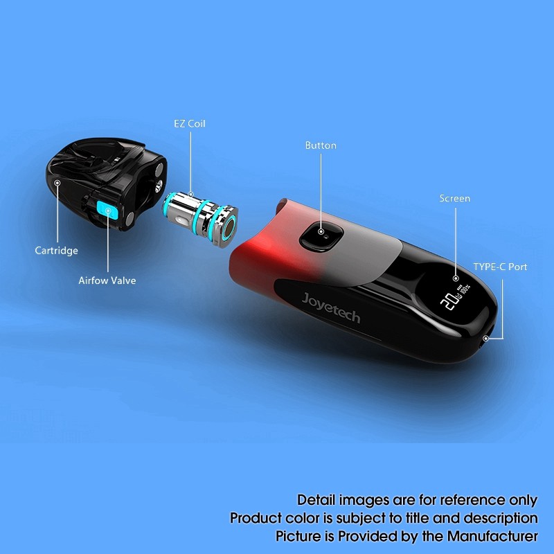 Authentisches Joyetech Tralus Pod System Kit e, variable Wattzahl 5~20 W, 800 mAh, 2,0 ml, 0,6 Ohm / 1,2 Ohm