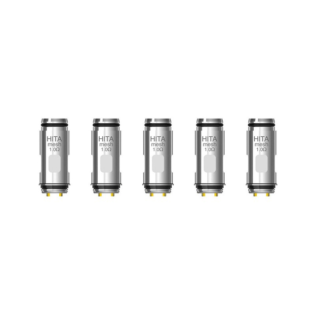Autentico Asvape Hita Mech Mod RBA Pod Vape Kit Sostituzione MTL Mesh Coil Head - argento, 1,0ohm (5 pezzi)