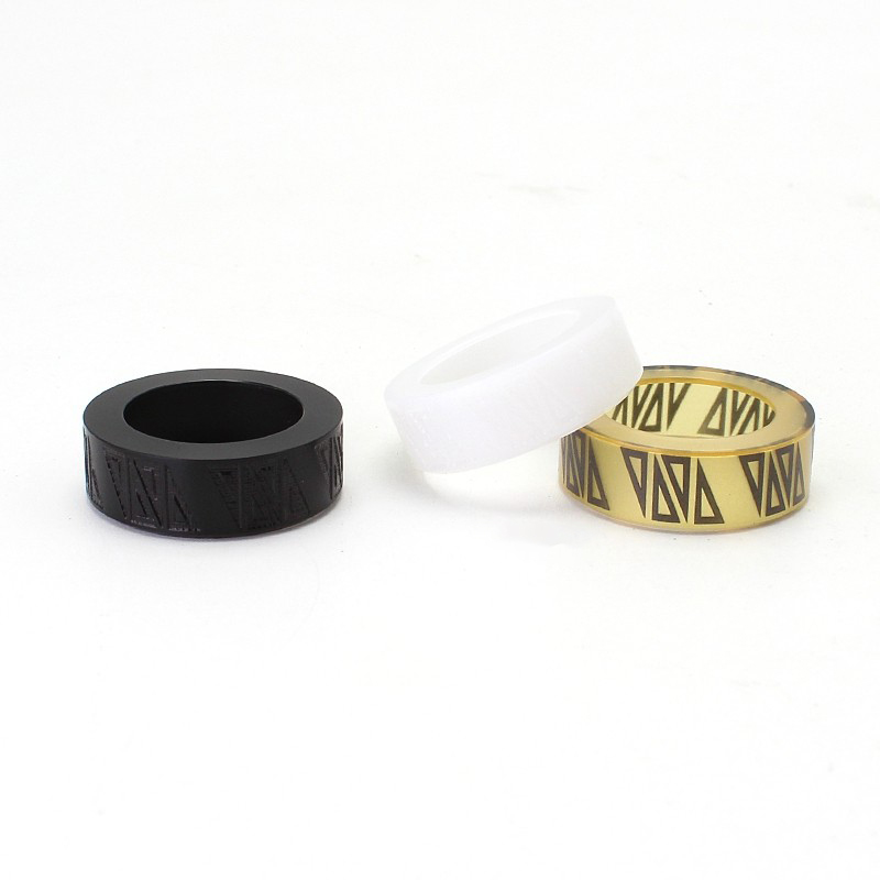 SXK NarDa 5A RDA Replacement Decorative Ring - White Derlin + Black Derlin + Ultem (3 PCS)