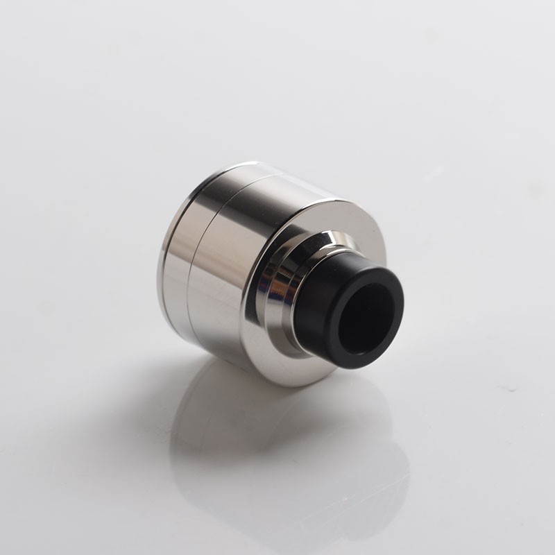 SXK Haku Venna Style RDA Rebuildable Dripping Vape Atomizer w/ BF Pin - Polish Silver, 316 Stainless Steel, 22mm Diameter