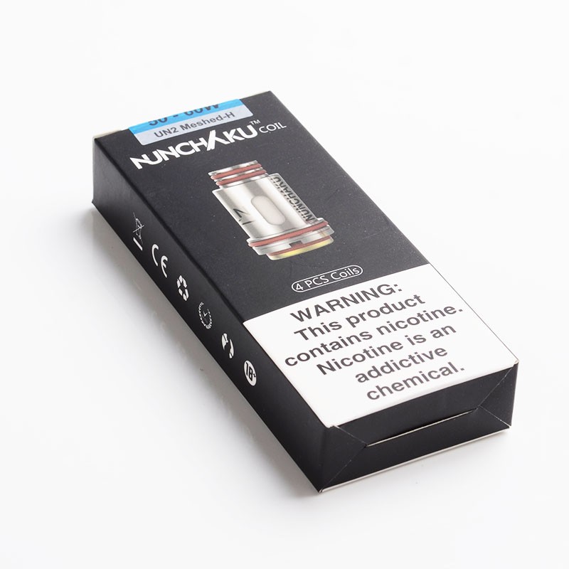 Autentico Uwell Sostituzione una testa di bobina in mesh UN2 per Nunchaku / Nunchaku 2 Tank - Silver, 0,2ohm (50 ~ 60W) (4 pcs)