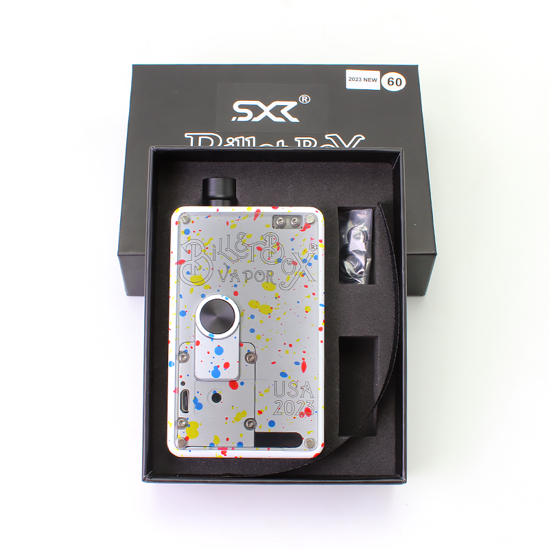 SXK BB 60W All-in-One VW Box Mod Vape Kit w/ USB Port 1~60W, 1 x 18650, Evolv DNA 60 (2023 Logo)