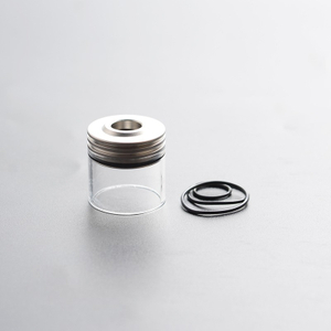 Authentic Auguse Era MTL RTA Replacement Top-Filling Top Cap Tank Tube - Silver, Stainless Steel + Glass, 3ml, Type B