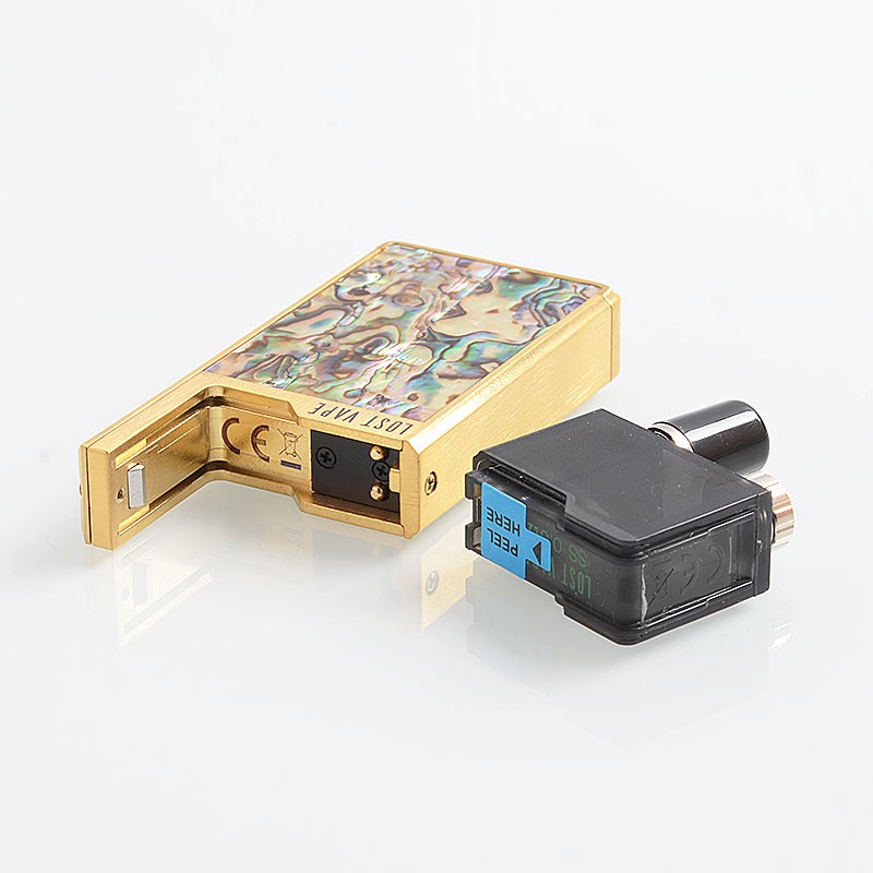 Authentic Lost Vape Orion DNA GO 40W 950mAh All-in-one Starter Kit - Gold Abalone, 2ml, 0.25 Ohm / 0.5 Ohm