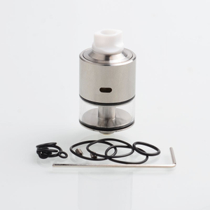 SXK Monarch R Style RDTA Rebuildable Dripping Tank Atomizer 316 Stainless Steel + Glass, 22mm Diameter