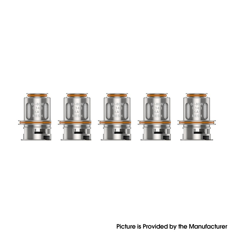 Authentic Geek Vape z Max Sub OHM Penggantian Tangki M0.3 Kepala Koil Ganda 0.3ohm 0.14ohm 0.2ohm Ka1 (55 ~ 65W) (5 pcs)