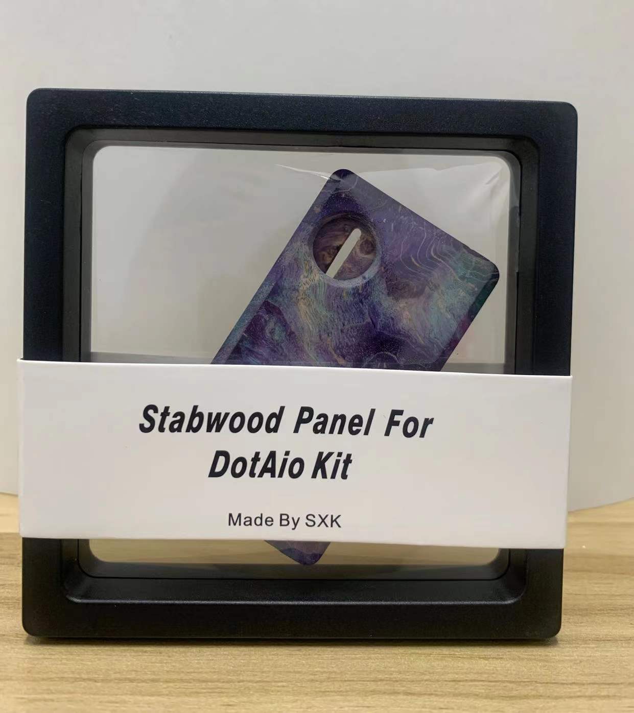 SXK Replacement Front + Back Door Panel Plates for dotMod dotAIO Vape Pod System - Purple, Stabilized Wood (2 PCS)