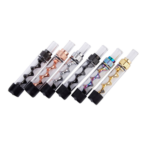 V12 Mini Bubbler Twisty Glass Blunt Pipe Dry Herb Vaporizer - - Buy ...