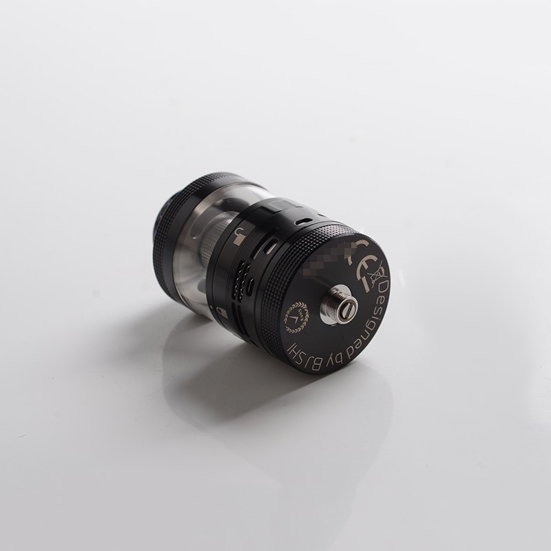 Authentic Steam Crave Aromamizer Ragnar RDTA Rebuildable Dripping Tank Vape Atomizer - Black, SS + Glass, 18ml, 35mm Diameter