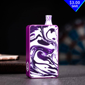 Authentic Ohm Vape AIO Pod Kit Replacement Front Panel + Back Panel + Drip Tip - Purple + White, Resin