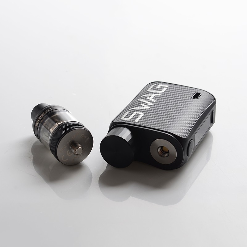 Autentico Vaporesso Swag II 80W VW Box Mod W/ NRG PE Tank Atomizer Vape Kit - Fibra di carbonio, 5 ~ 80w, 1 x 18650, 3,5 ml, 0,15/ 0,5ohm