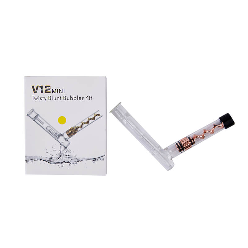 Twisty Glass Blunt V12Plus Bubbler Kit Vaporizer Pen,Glass Pipe, Vape Pen For Dry Herb Vaporizer