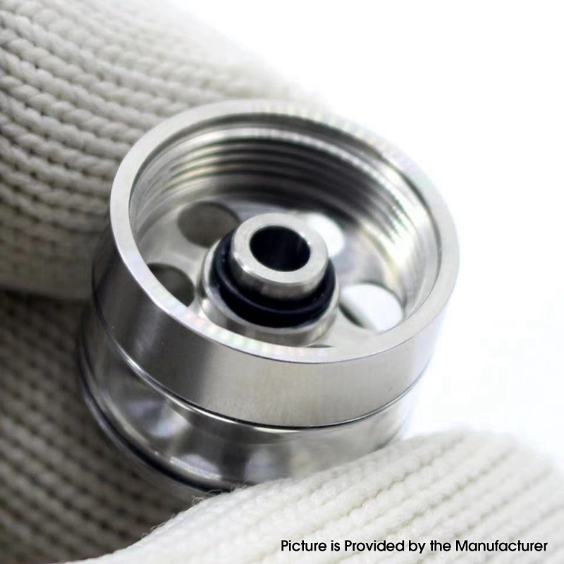 YFTK Flash E -Vapor V4.5S + Style RTA Penggantian Bell Cap + Chimney - Silver, 2.0ml, Stainless Steel (1 PC)