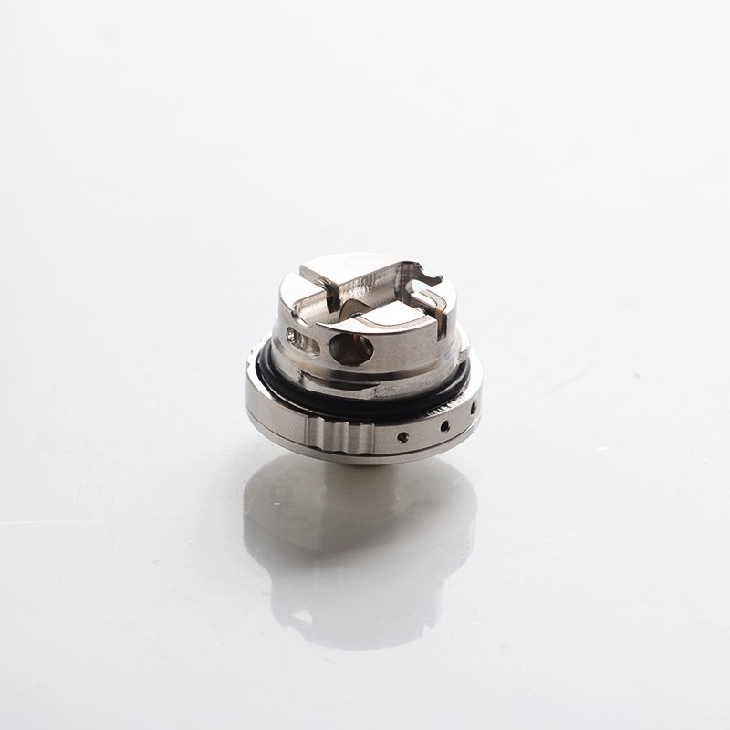 SXK Nibiru Style MTL / RDL RTA Rebuildable Tank Vape Atomizer - Silver, 316 Stainless Steel + Glass, 2.7 / 3.1ml, 22mm Diameter