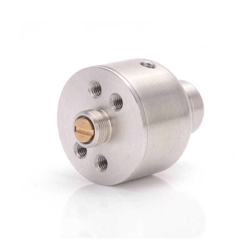 Nipple Style RDA Rebuildable Dripping Vape Atomizer - Silver, Stainless Steel, 22mm Diameter