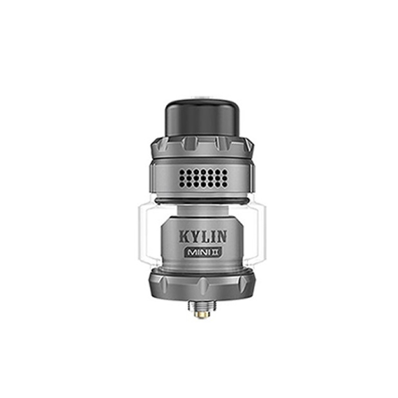 정통 Vandy Vape Kylin Mini V2 RTA 재 구축 가능한 탱크 Vape Atomizer -Frosted Grey, 3.0 / 5.0ml, 24.4mm 직경