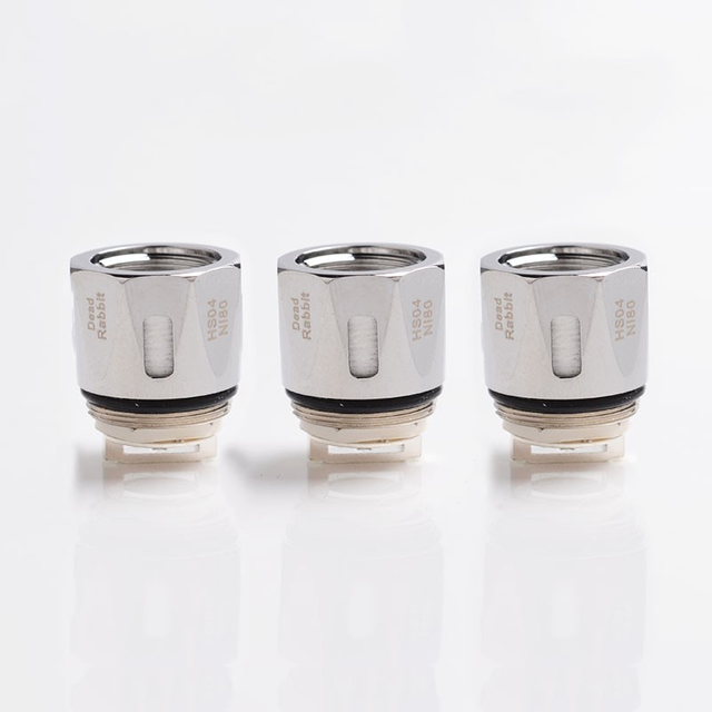 Authentic Hellvape H7-03 Ersatzquad OCC-Spulenkopf für Fettkaninchen-Sub-Ohm-Tankzerstäuber-Silber, 0,15 OHM (3 PCs)