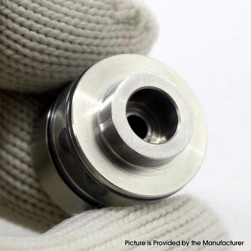 YFTK Flash E -Vapor V4.5S + Style RTA Penggantian Bell Cap + Chimney - Silver, 2.0ml, Stainless Steel (1 PC)