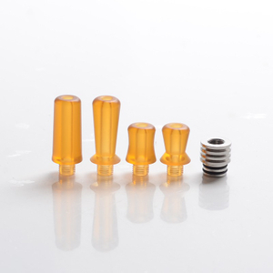 Authentic Reewape T2 510 Drip Tip Mouthpiece Kit for Vape Atomizers 1 Stainless Steel Base + 4 Resin Mouthpieces