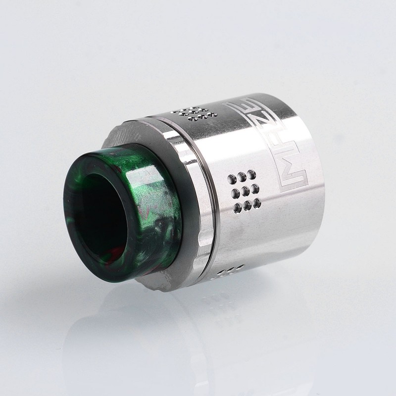 Authentic Vandy Vape Maze Sub Ohm BF RDA Rebuildable Dripping Atomizer - Silver, Stainless Steel, 2ml, 24mm Diameter