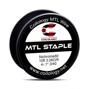Coilology MTL Fused Clapton Spools Wire for RTA / RDA / RDTA Vape Atomizer, 4-0.3x0.1 /40GA, 3.06ohm / ft, 10ft