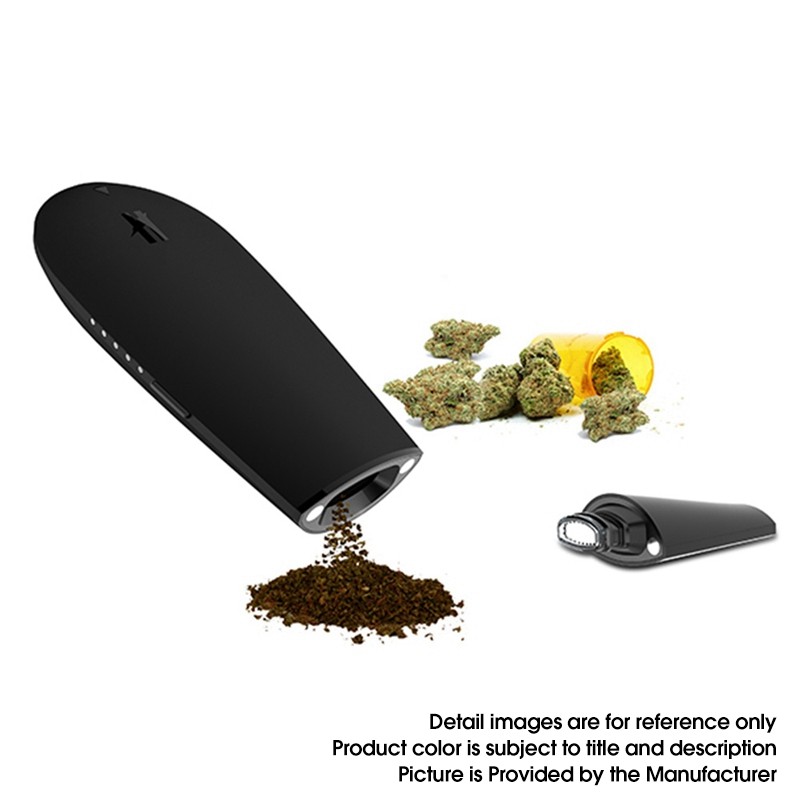 Authentic Kingtons BLK Black Mamba Dry Herb Vaporizer Vape Kit 1600mAh, 0.6ohm