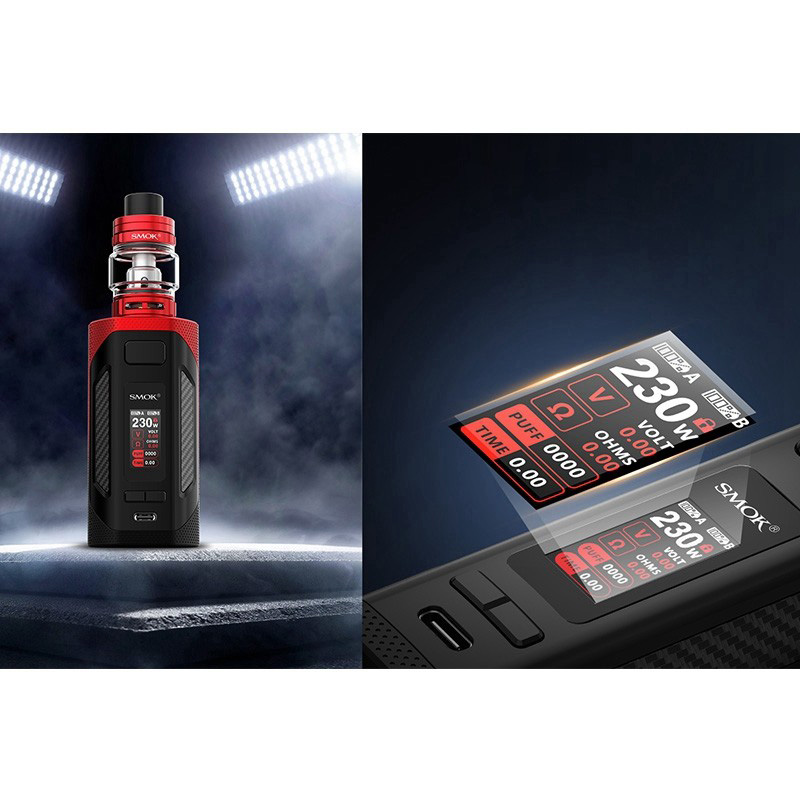 Authentic SMOKTech SMOK Rigel 230W VW Box Mod + TFV9 Sub Ohm Tank Vape Kit 