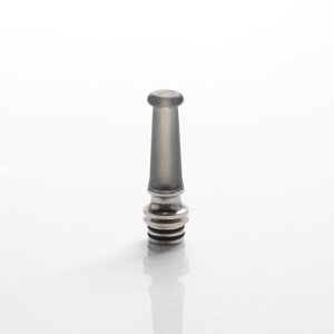 Authentic Reewape T1 510 Drip Tip Mouthpiece Kit for Vape Atomizers - Grey, 1 Stainless Steel Base + 4 Resin Mouthpieces