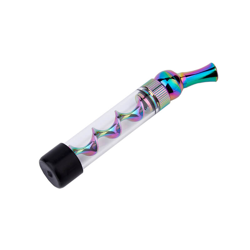 Ramuan kering Vape Kit Blunt 7pmini Twisty Glass Bubbler Smoking Pipe-Rainbow