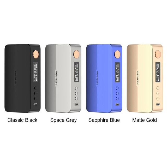 Authentic Vaporesso Gen X 220W TC VW変数Wattage Vape Box Mod  - スペースグレー、5〜220W、2 x 18650