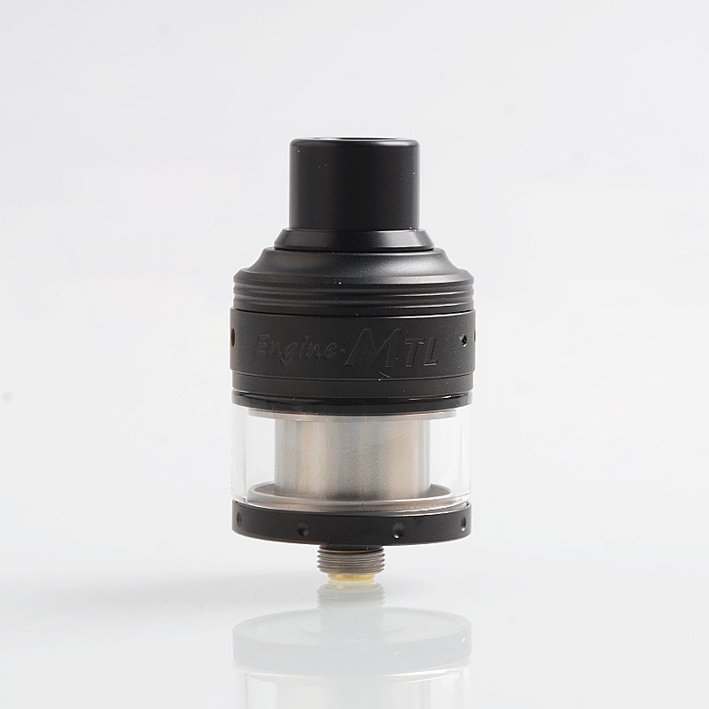 Autêntico OBS motor mtl RTA atomizador de tanque reconstruível - preto, aço inoxidável, 2 ml, 24 mm de diâmetro