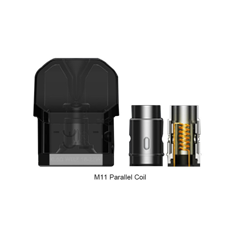 Wotofo Manik Mini Pod System Kit Replacement Mini Pod Cartridge - 3.0ml, M11 Parallel Coil 0.6ohm (3 PCS)