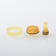 SXK交換用タンクチューブ +ドリップチップアダプター +ドリップチップセットオストオールドスクールスタイルMTL RTA  - 茶色、PEI
