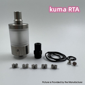  Kuma MTL RTA Vape Atomizer - Titanium, 4.5ml, 0.8 x 2, 0.9 x 2, 1.0 x 2, 1.2 x 2, 1.4 x 2, 1.6mm x 2 Air Pin, 22mm