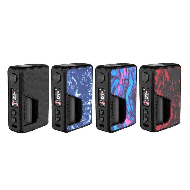 Authentic Vandy Vape Pulse V2 II 95W TC VW BF Squonk Squeeze Vape Box Mod - Flame Red Resin, 5~95W, 1 x 18650 / 20700 / 21700
