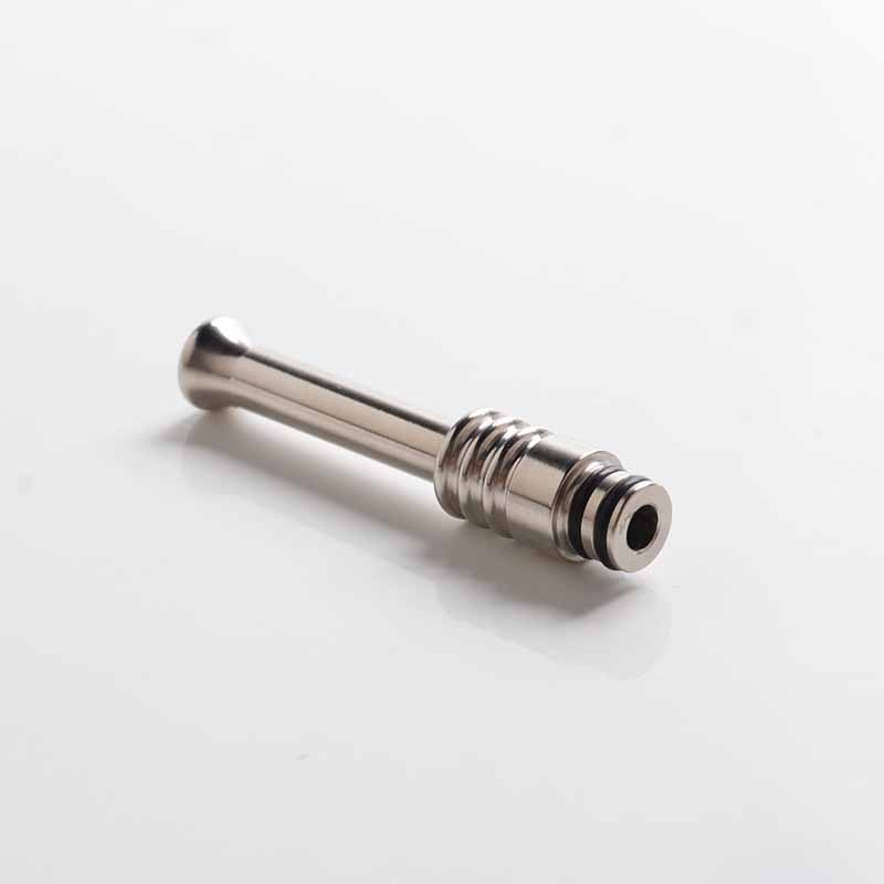 Replacement Long 510 Drip Tip for RDA / RTA / RDTA / Sub-Ohm Tank Vape Atomizer - Silver, Stainless Steel, 55mm