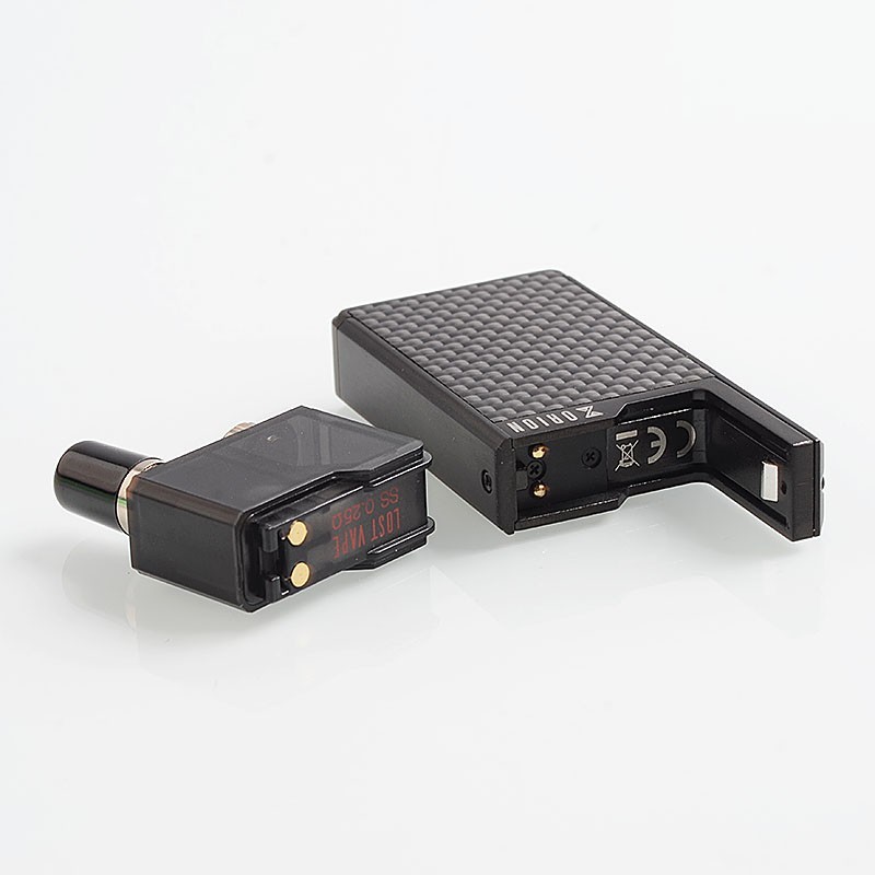 Authentic Lost Vape Orion DNA GO 40W 950mAh All-in-one Starter Kit - Black Textured Carbon Fiber, 2ml, 0.25 Ohm / 0.5 Ohm