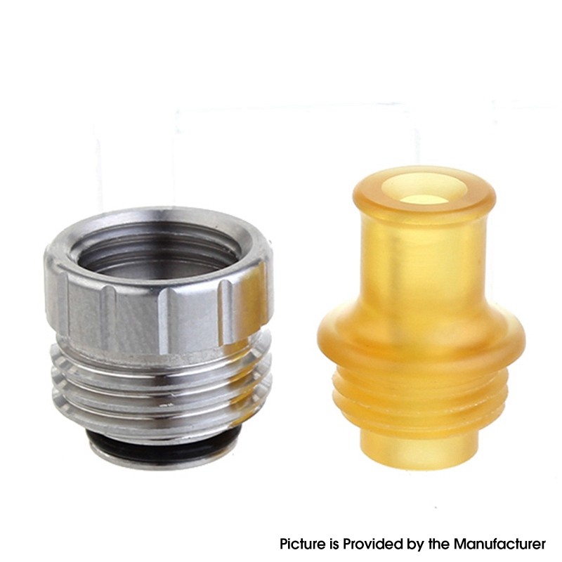 EXO Wave Drip Tip for SXK BB / Billet Box Mod Kit - Stainless Steel Base + 5 PCS Mouthpiece (PEEK / POM / PEI / PC)