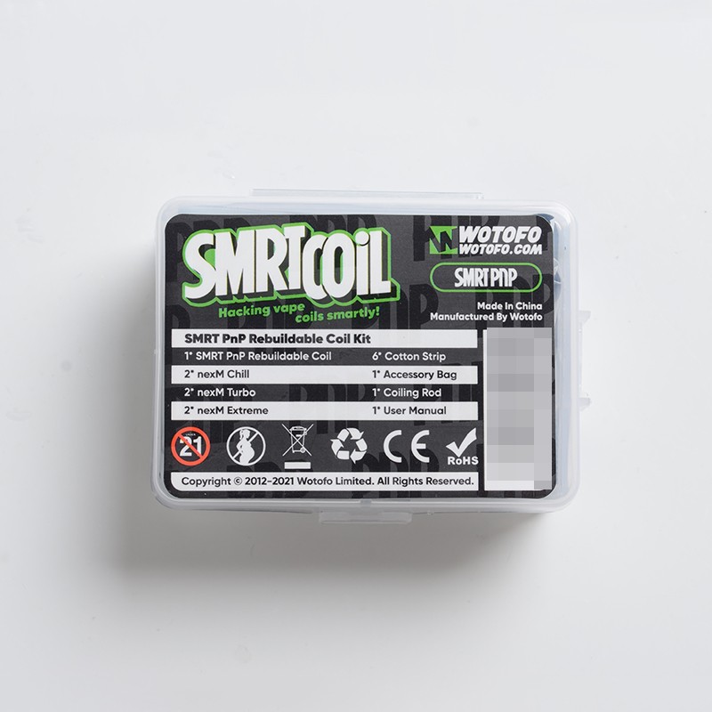 Wotofo SMRT Pod Kit / Pod Cartridge Replacement PnP Rebuildable Coil Kit - PnP Rebuildable Coil / nexMESH Chill
