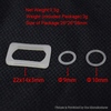 SXK Replacement Silicone O-Ring Kit for SXK BB VapeSnail Style Tank RBA - White, 22 X 14 X 3mm + 9mm + 10mm (3 PCS)
