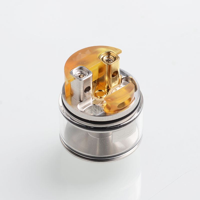 SXK Monarch R Style RDTA Rebuildable Dripping Tank Atomizer 316 Stainless Steel + Glass, 22mm Diameter